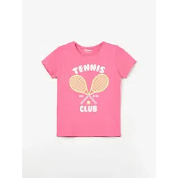 Fame Forever by Lifestyle Girls Fuschia Cotton Printed T-Shirt-picture-43