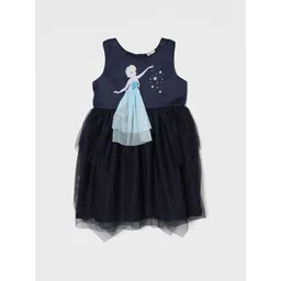 Fame Forever by Lifestyle Girls Graphic Printed Applique Fit and Flare Midi Dress-picture-52