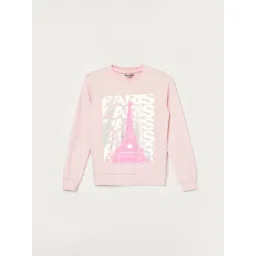 Fame Forever by Lifestyle Girls Light Pink Cotton Printed Sweatshirt-picture-28