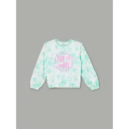 Fame Forever by Lifestyle Girls Mint Cotton Printed Sweatshirt-picture-20