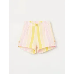 Fame Forever by Lifestyle Girls Multi Cotton Striped Shorts-picture-24
