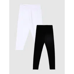 Fame Forever by Lifestyle Girls Pack of 2 Solid Ankle-Length Leggings-picture-12
