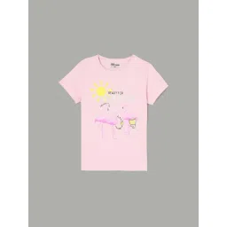 Fame Forever by Lifestyle Girls Pink Regular Fit T-Shirt-picture-29