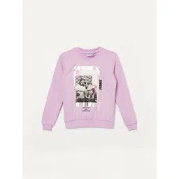 Fame Forever by Lifestyle Girls Purple Cotton Printed Sweatshirt-picture-22