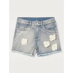 Fame Forever by Lifestyle Girls Washed Embellished Denim Shorts-picture-25