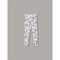 Fame Forever by Lifestyle Girls White Cotton Printed Leggings-picture-32