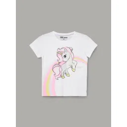 Fame Forever by Lifestyle Girls White Cotton Printed T-Shirt-picture-20