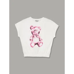 Fame Forever By Lifestyle Girls White Printed T-shirt-picture-39