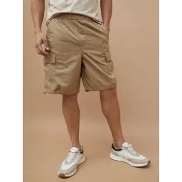 Fame Forever By Lifestyle Khaki Regular Fit Cargo Shorts-picture-17