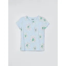 Fame Forever by Lifestyle Kids Blue Printed Regular Fit T-Shirt-picture-32