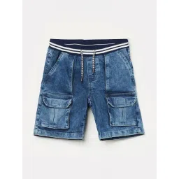 Fame Forever by Lifestyle Kids Dark Blue Regular Fit Shorts-picture-42