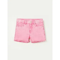 Fame Forever by Lifestyle Kids Fuchsia Pink Cotton Relaxed Fit Shorts-picture-34