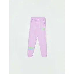Fame Forever by Lifestyle Kids Lilac Cotton Printed Trackpants-picture-21