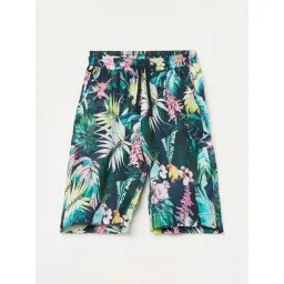 Fame Forever by Lifestyle Kids Navy Printed Regular Fit Shorts-picture-33