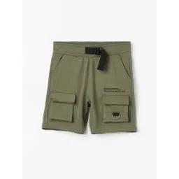 Fame Forever by Lifestyle Kids Olive Cotton Printed Shorts-picture-41