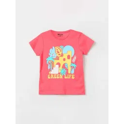 Fame Forever by Lifestyle Kids Pink Cotton Printed T-Shirt-picture-27