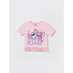 Fame Forever by Lifestyle Kids Pink Printed Regular Fit T-Shirt-picture-36