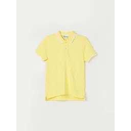 Fame Forever by Lifestyle Kids Yellow Cotton Regular Fit Polo T-Shirt-picture-23