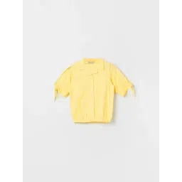 Fame Forever by Lifestyle Kids Yellow Embroidered Regular Fit Shirt-picture-20