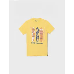 Fame Forever by Lifestyle Kids Yellow Printed Regular Fit T-Shirt-picture-16