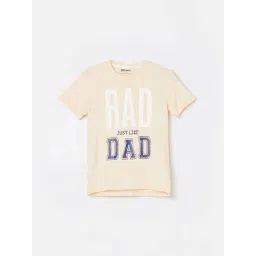 Fame Forever by Lifestyle Kids Yellow Regular Fit Printed Cotton T-Shirt-picture-19