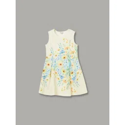 Fame Forever by Lifestyle Light Yellow Floral Print Sleeveless Dress-picture-16