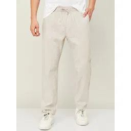 Fame Forever by Lifestyle Men Mid Rise Pure Cotton Trousers-picture-37