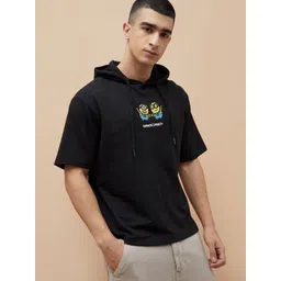 Fame Forever by Lifestyle Men Minions Graphic Printed Hooded Cotton T-shirt-picture-25