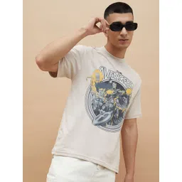 Fame Forever by Lifestyle Men Printed Applique T-shirt-picture-39