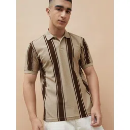 Fame Forever by Lifestyle Men Striped Polo Collar T-shirt-picture-23