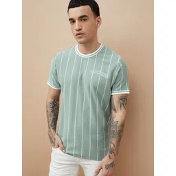 Fame Forever by Lifestyle Men Striped Round Neck Cotton T-shirt-picture-16