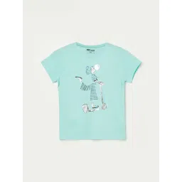 Fame Forever By Lifestyle Mint Cotton Regular Fit Printed T-Shirt-picture-30