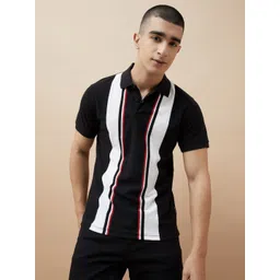 Fame Forever by Lifestyle Striped Polo Collar Regular Fit T-shirt-picture-17