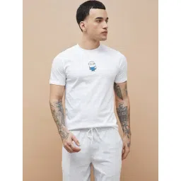 Fame Forever By Lifestyle White Cotton Regular Fit Printed T-Shirt-picture-27