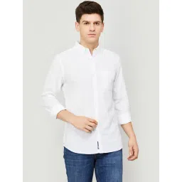 Fame Forever by Lifestyle White Cotton Regular Fit Shirt-picture-38