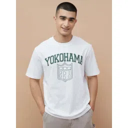 Fame Forever By Lifestyle White Mel Cotton Relaxed Fit Printed T-Shirt-picture-14