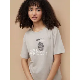 Fame Forever by Lifestyle Women Graphic Printed Round Neck Pure Cotton T-shirt-picture-11