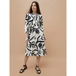 Fame Forever by Lifestyle Women Printed Regular Sleeves Viscose Rayon Midi Shirt Dress-picture-17
