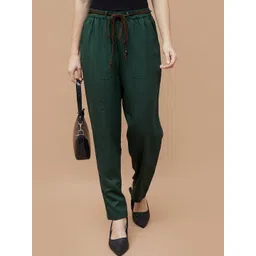 Fame Forever by Lifestyle Women Solid No Fly Easy Wash Trousers-picture-31