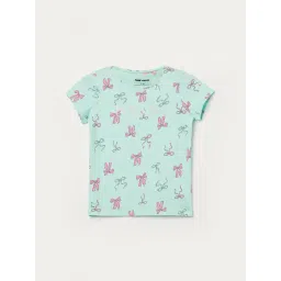FAME FOREVER Girls Green Cotton Printed T-Shirt-picture-24