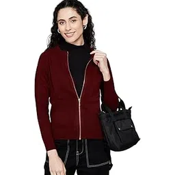 fame forever Women Acrylic Regular Fit Solid Top Flat Knit-picture-11