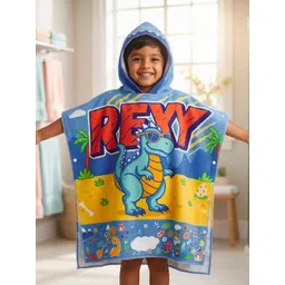 Famyo Blue & Red 1 Printed 110 GSM Bath Towel-picture-35