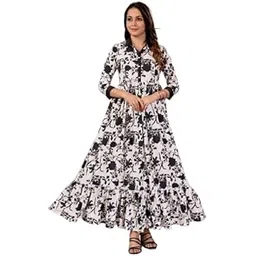 fancy flair Crepe Printed Party Festive Gown for Women-picture-12