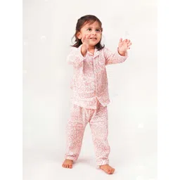 Fancy Fluff Girls Floral Printed Night suit-picture-34
