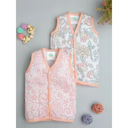 Fancy Fluff Infants Girls Pack Of 2 Bamboo Muslin Printed Jhabla-picture-47