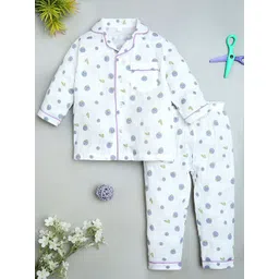 Fancy Fluff Kids Conversational Printed Night suit-picture-17