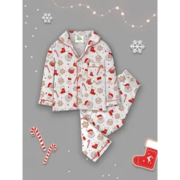 Fancy Fluff Unisex Kids Printed Night suit-picture-24