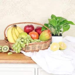 Fancy Fruit Basket N Plant Combo-picture-20