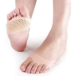 Fancy Products Anti-Skid Silicone Gel Half Toe Sleeve Forefoot Soft Pads for Pain Relief Heel Front Socks Silicone Heel Protector Foot Gel Socks for Repair Dry Cracked Skins-picture-17