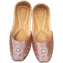 fancy punjabi jutti Soft Leather Ethnic Jutti | Casual Flats Stylish Mojaries | Ethnic Flats for Girls | Mojaris for Women-picture-50
